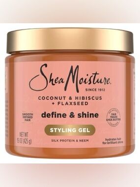 SheaMoisture Coconut & Hibiscus + Flaxseed Defining Styling Hair Gel - 15oz